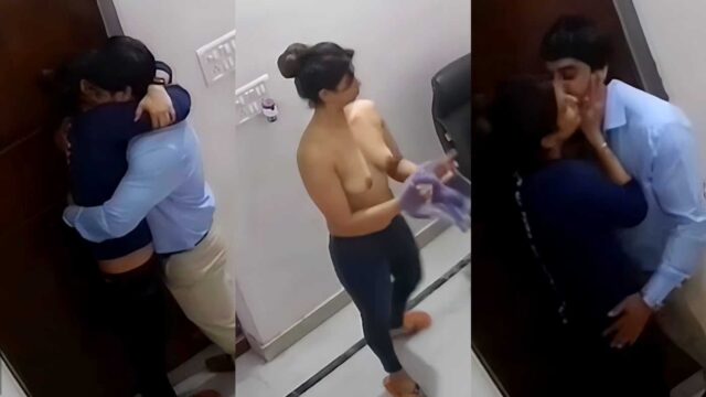 CCTV of Desi Aunty With Big Tits Fucked By Boss At Office
